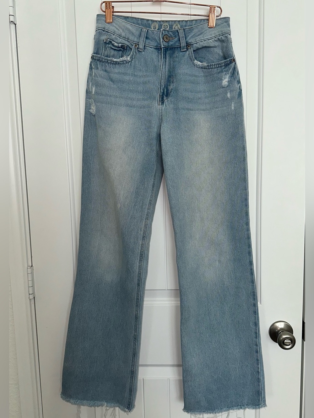 Rewash Light Wash Wide-Leg High-Rise Jeans
